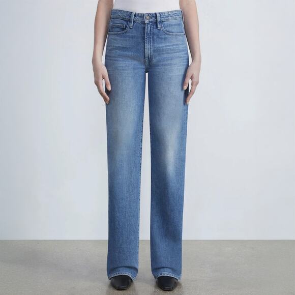 NEW Lafayette 148 Wyckoff High Rise Wide Leg Jeans Size 28 - Picture 1 of 7